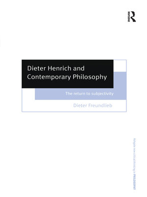 cover image of Dieter Henrich and Contemporary Philosophy